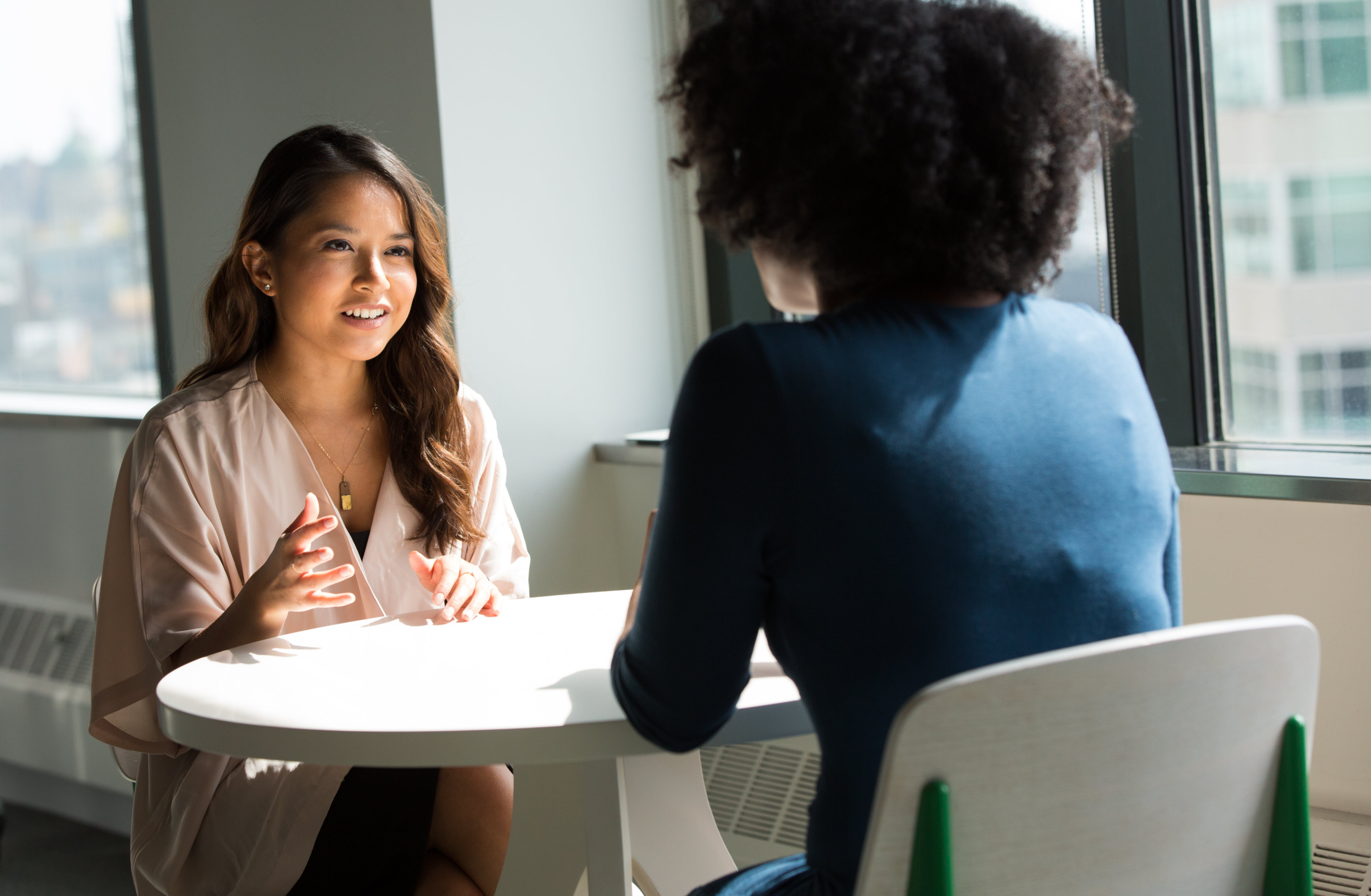 Girls discussing legal matters